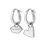 Small Hoop Earrings Hearts and Mouth by Netaly Nissim