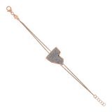 Bracciale Cuore glitter misura Grande by Netali Nissim