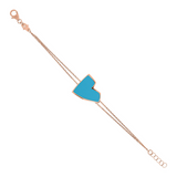 Enamel Heart Bracelet Large Size by Netali Nissim