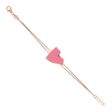 Enamel Heart Bracelet Large Size by Netali Nissim