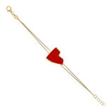 Enamel Heart Bracelet Large Size by Netali Nissim