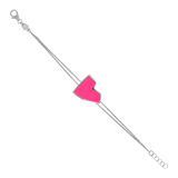 Enamel Heart Bracelet Large Size by Netali Nissim