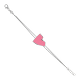 Enamel Heart Bracelet Large Size by Netali Nissim