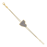 Bracciale Cuore glitter misura Grande by Netali Nissim