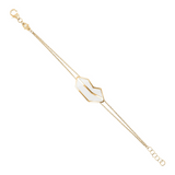 Red Mouth Bracelet Large Size by Netali Nissim