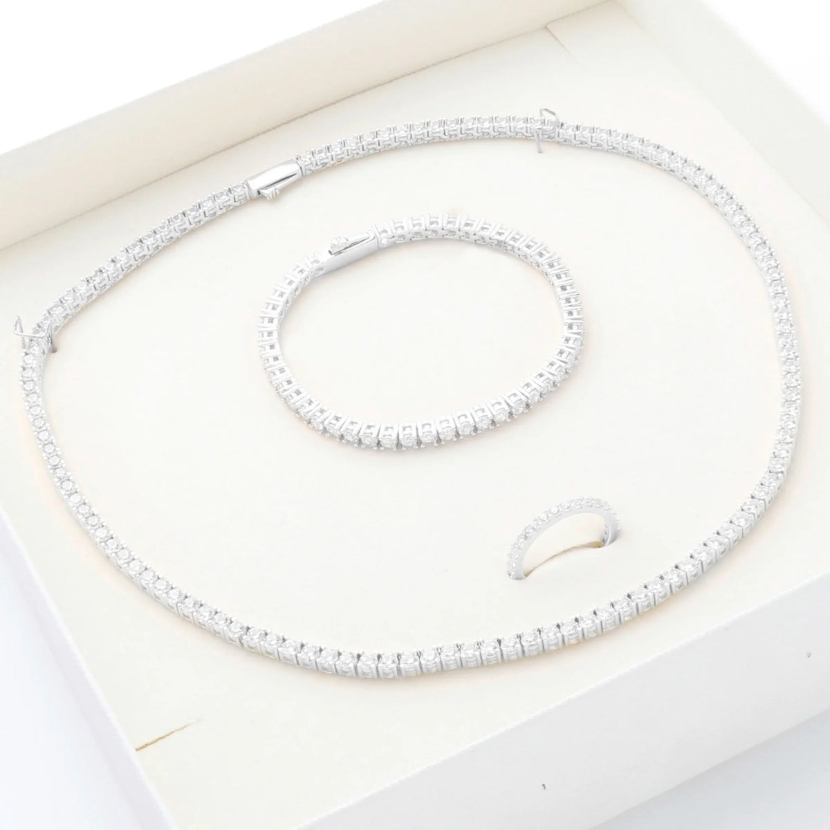 Box Tennis: Collana, Bracciale, Anello Tennis - L DI LINDA