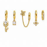 SET di 6 orecchini tulipano