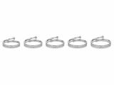 Set anelli 5 Fedine Regolabili con Pietre