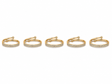 Set anelli 5 Fedine Regolabili con Pietre