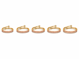 Set anelli 5 Fedine Regolabili con Pietre