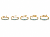Set anelli 5 Fedine Regolabili con Pietre