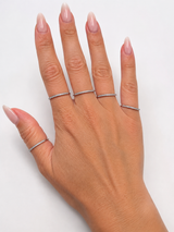 Set anelli 5 Fedine Regolabili con Pietre