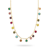 Collana con  ciondoli pendenti colorati