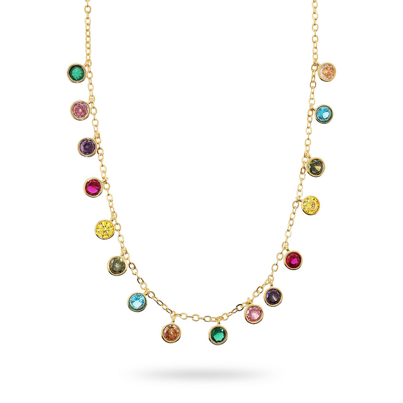 Collana con  ciondoli pendenti colorati