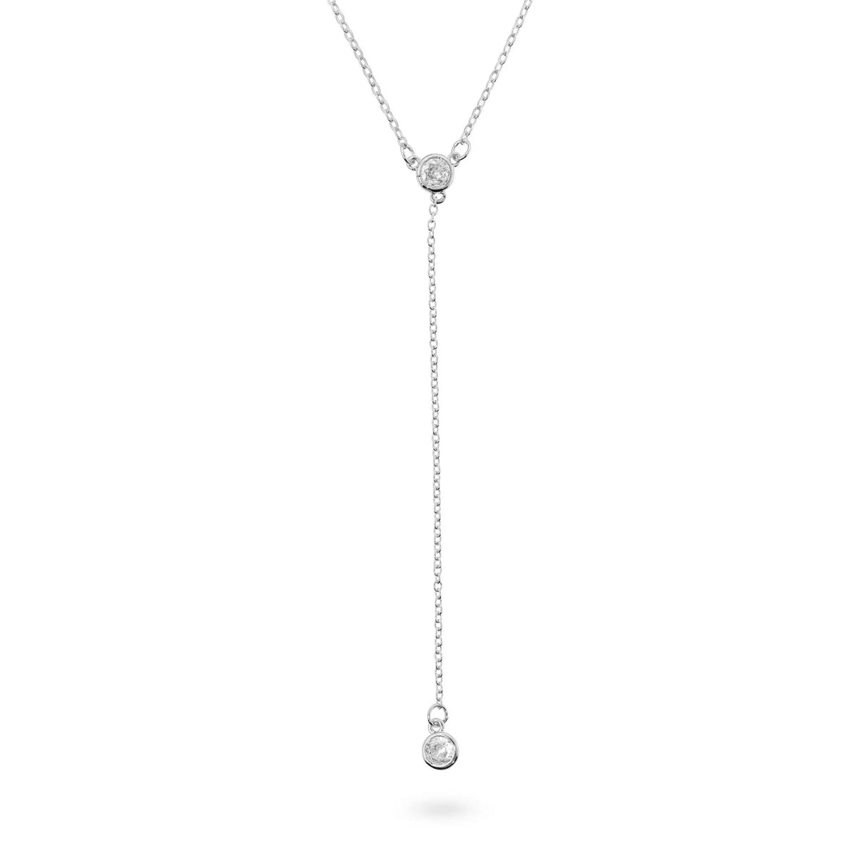 Collana Lunga a Filo con Zircone - L DI LINDA