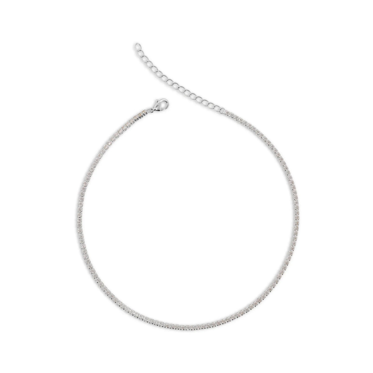 Collana Mini Tennis Choker con Pietre Bianche - L DI LINDA