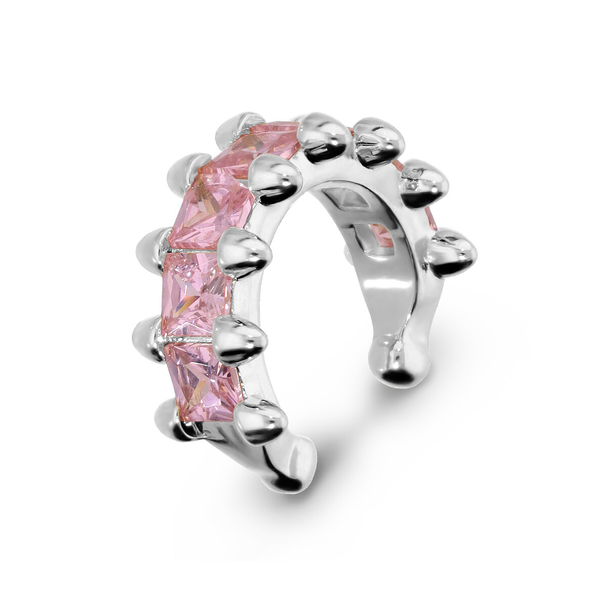 Ear Cuff con Zirconi Quadrati Colorati - L DI LINDA