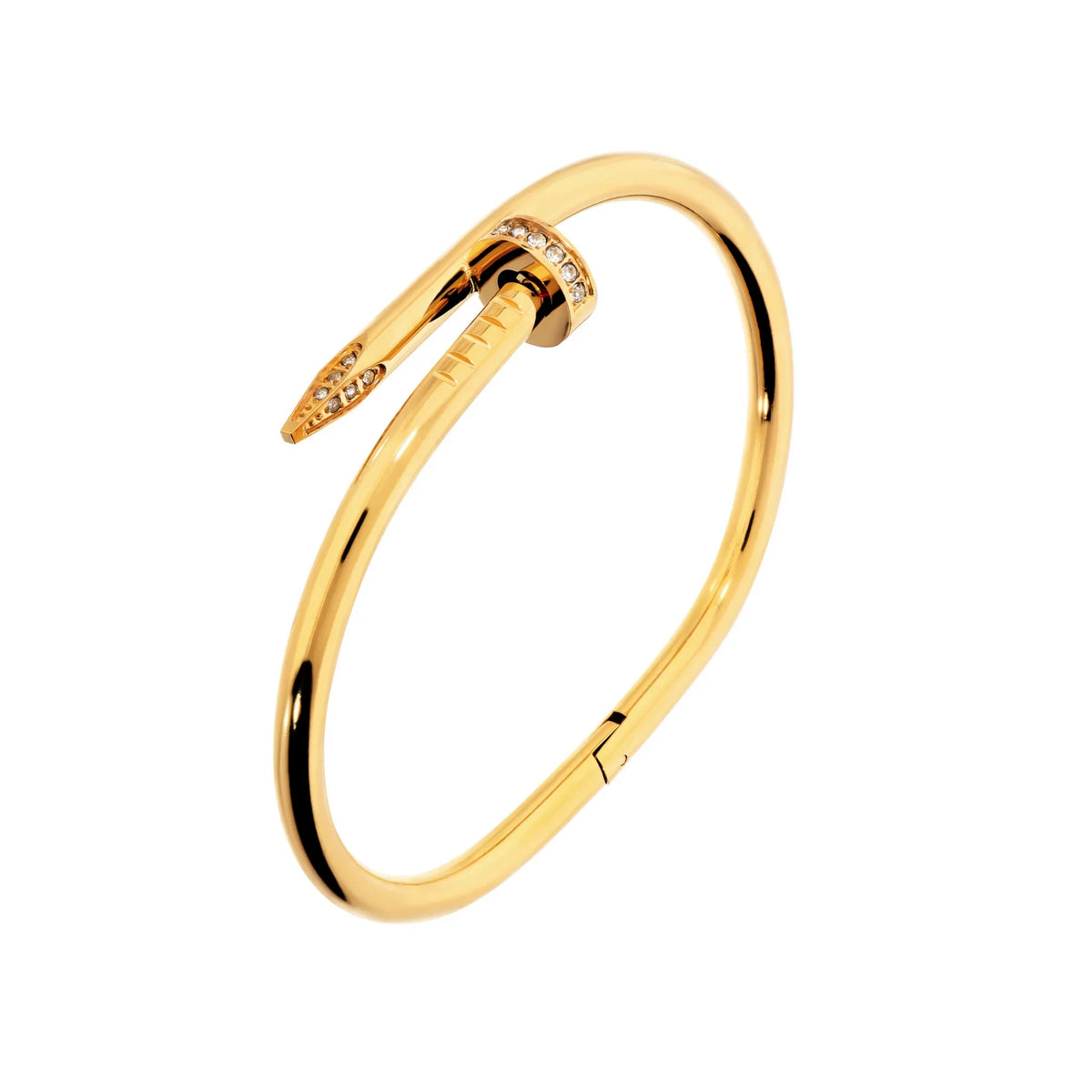 Bracciale Chiodo con Zirconi – Oro Giallo o Oro Bianco - L DI LINDA