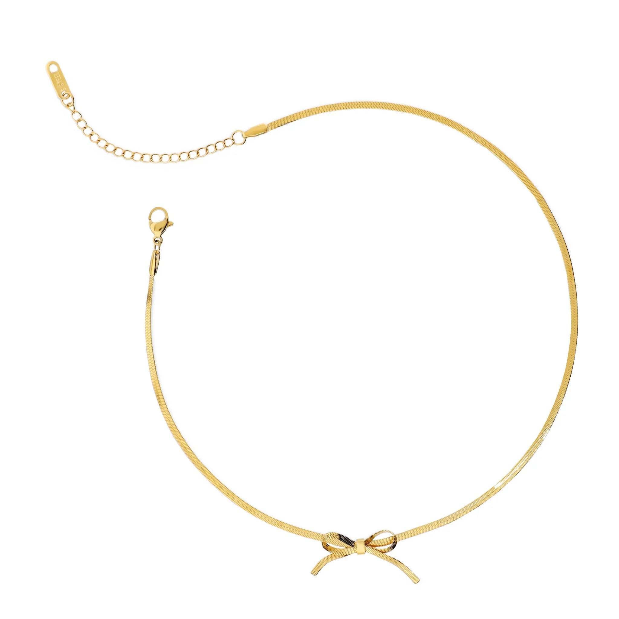 Collana Choker Fiocco Dorato - L DI LINDA