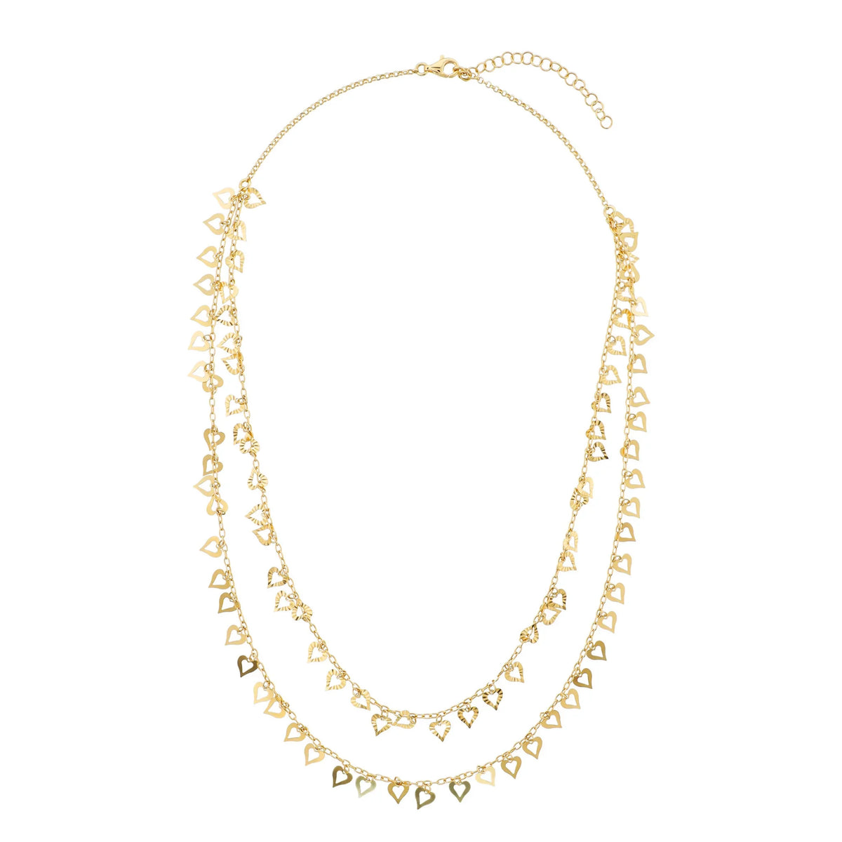 Collana Doppio Cuore Dorato - L DI LINDA