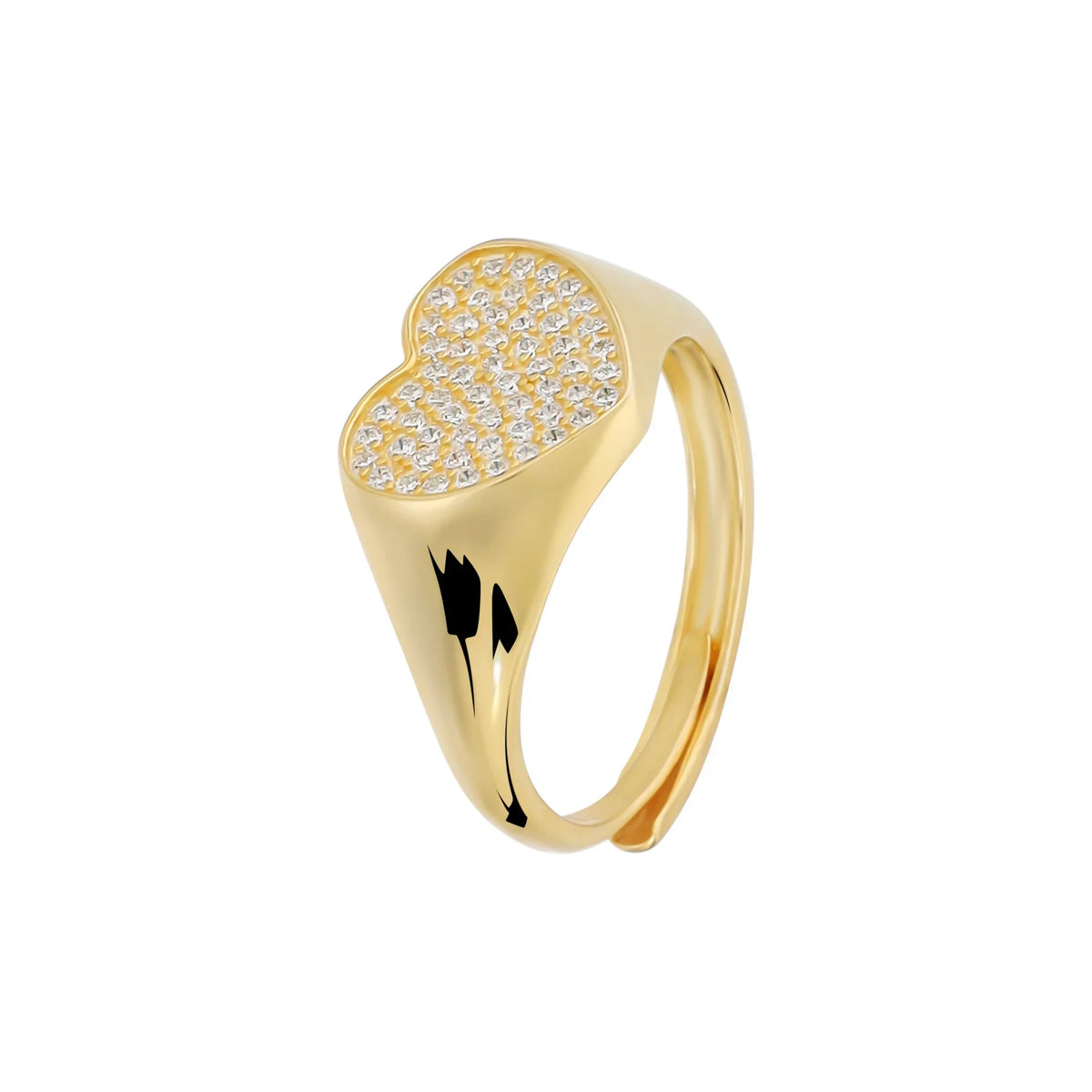 Anello Cuore con Zirconi – Argento 925 - L DI LINDA