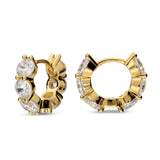 Orecchini cerchietti  “Doppia Luce” – Zirconi Maxi