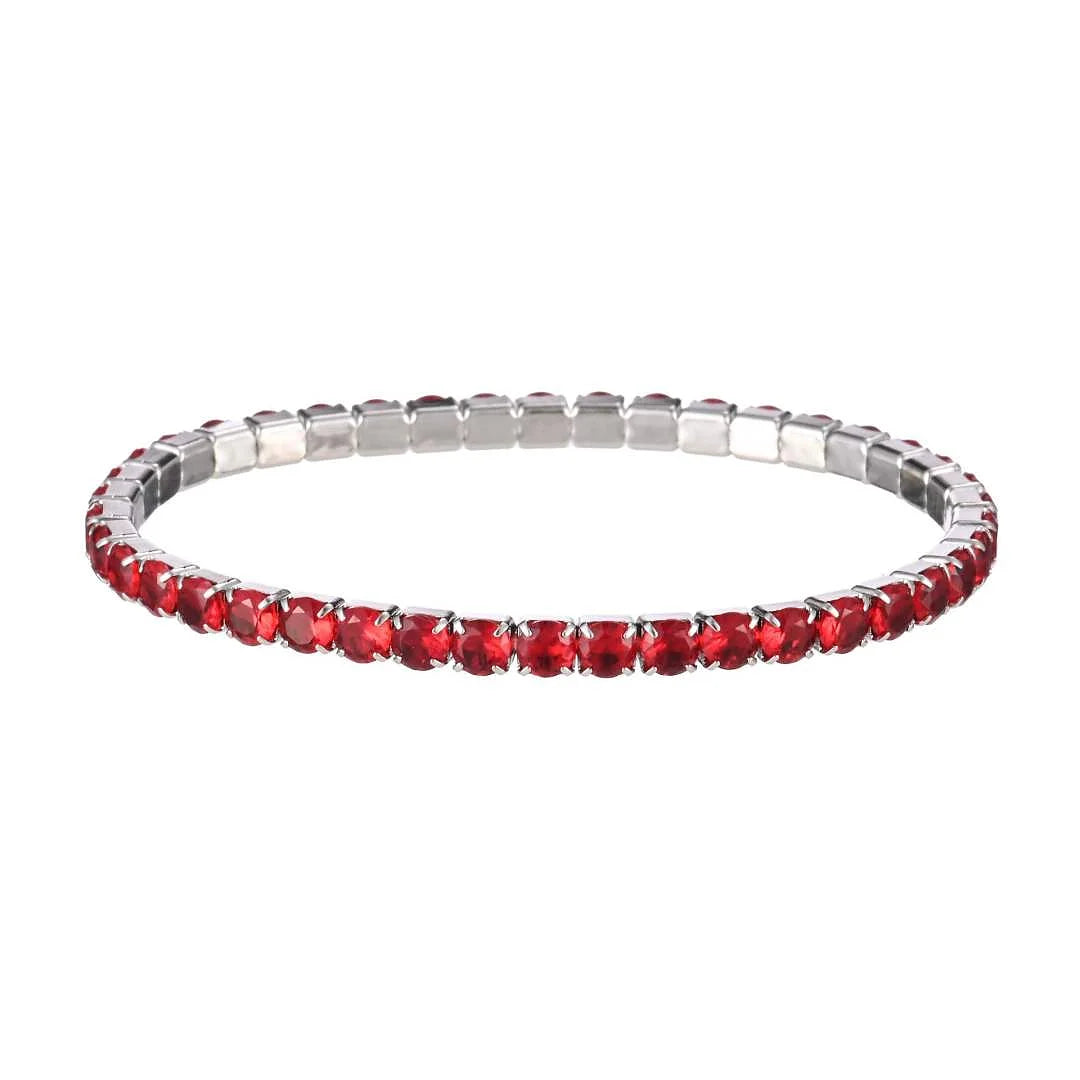 Bracciale tennis elastico pietre grandi 3 mm - L DI LINDA