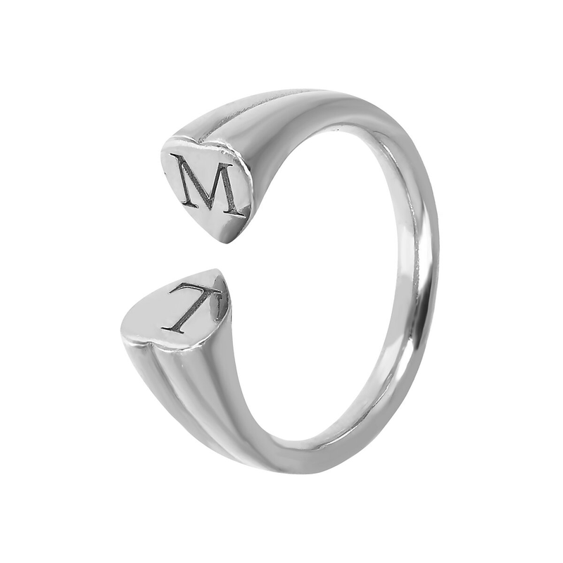 Ring with Double Initial Engraved
