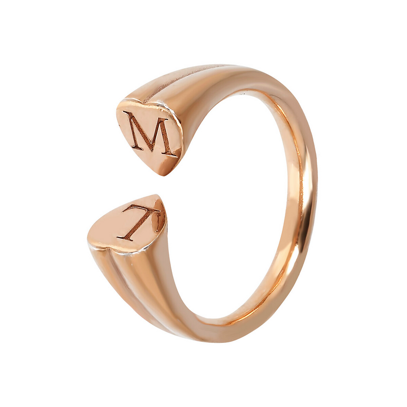 Ring with Double Initial Engraved