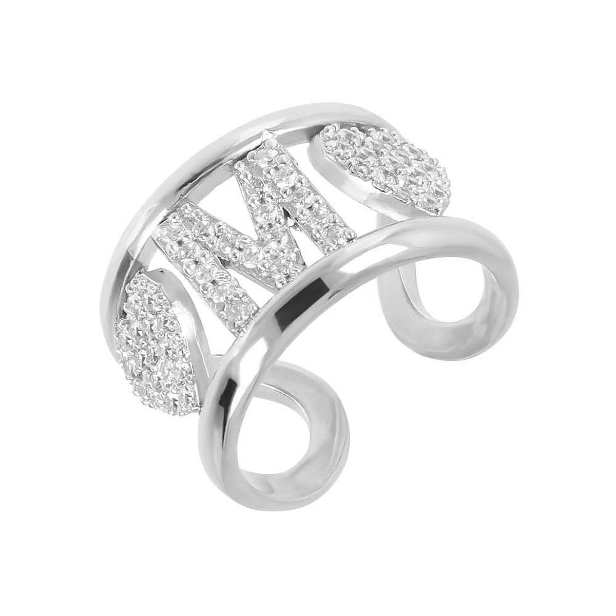 Anello con Iniziale in Zirconi - L DI LINDA