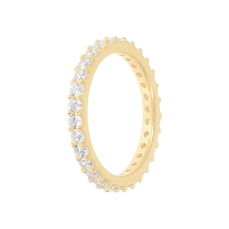 White Zircon Tennis Ring