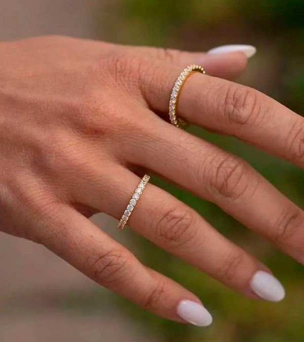 White Zircon Tennis Ring