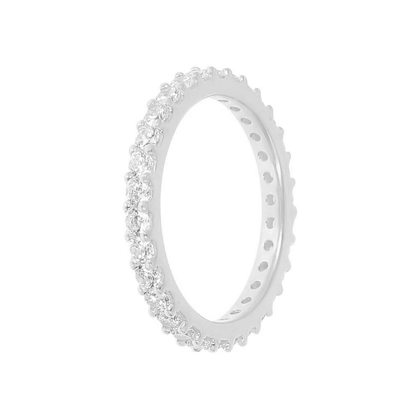 White Zircon Tennis Ring