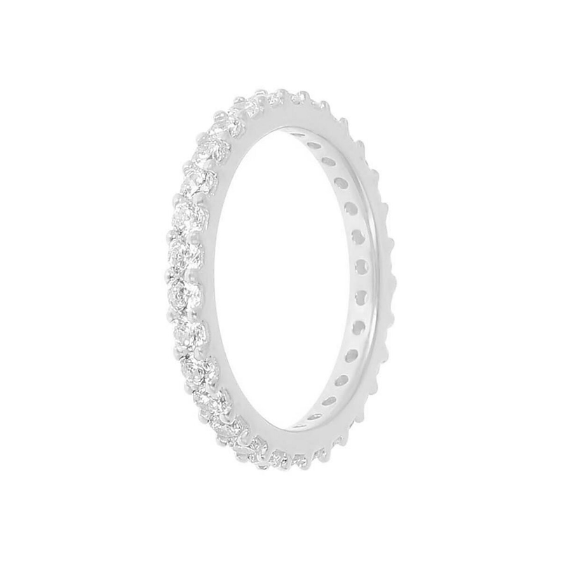 White Zircon Tennis Ring