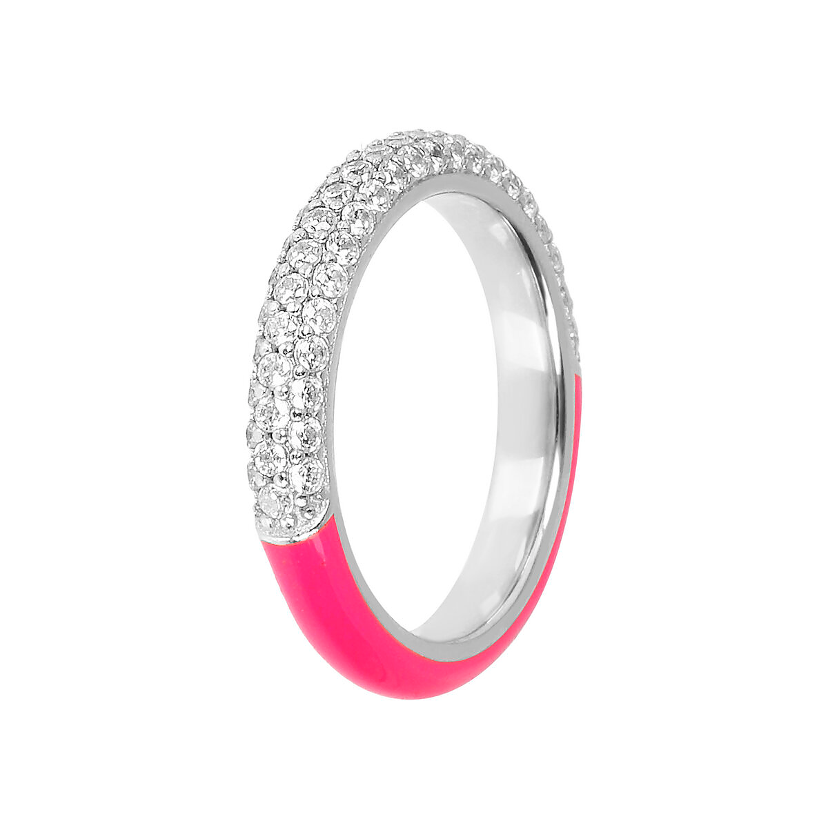 Anello Double face con smalto colorato e zirconi - L DI LINDA