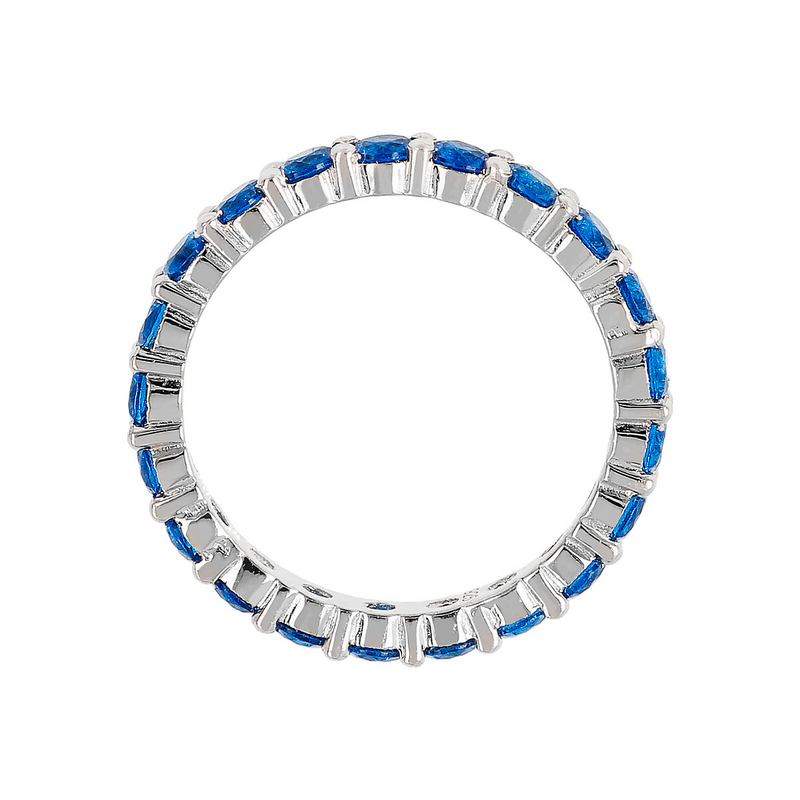 Tennis Veretta Ring with Colored Zirconia
