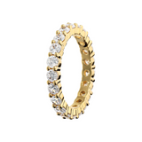Tennis Veretta Ring with Colored Zirconia