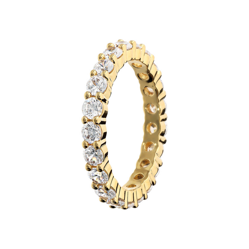 Tennis Veretta Ring with Colored Zirconia