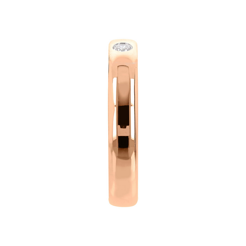 Band Ring with Diamond and Internal Engraving