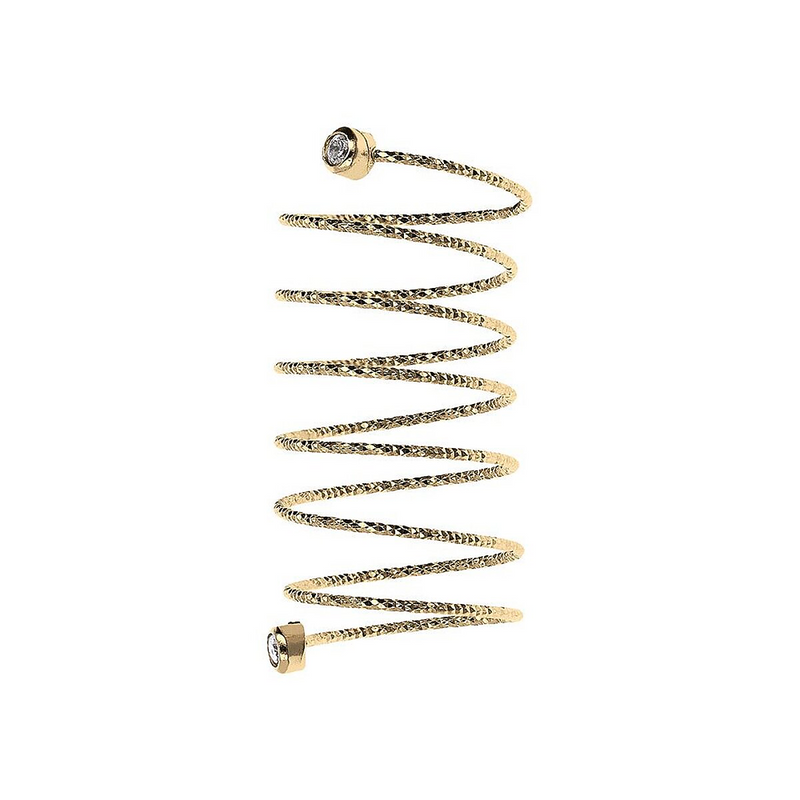 Anello a Spirale con Diamantini Finali