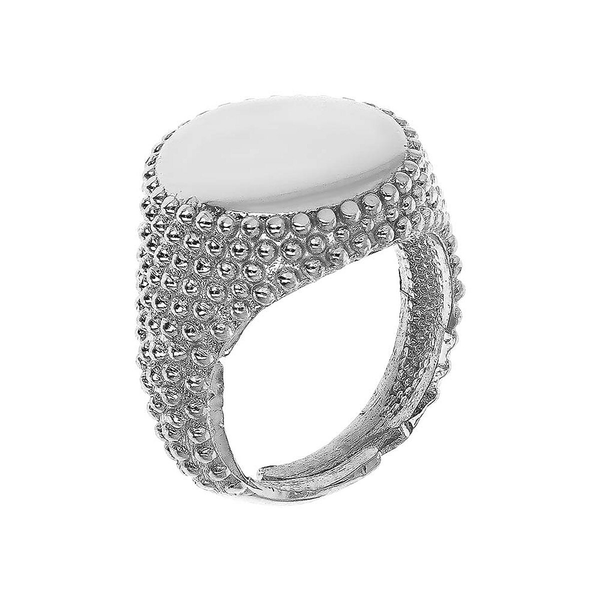 Round Dotted Pinky Chevalier Ring