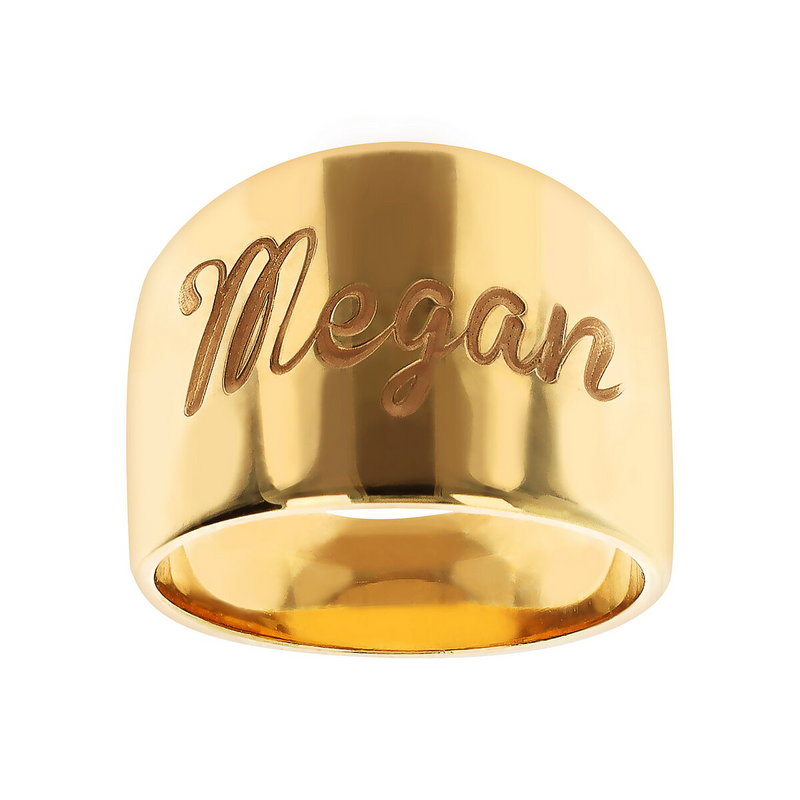 Band Ring with Engraving