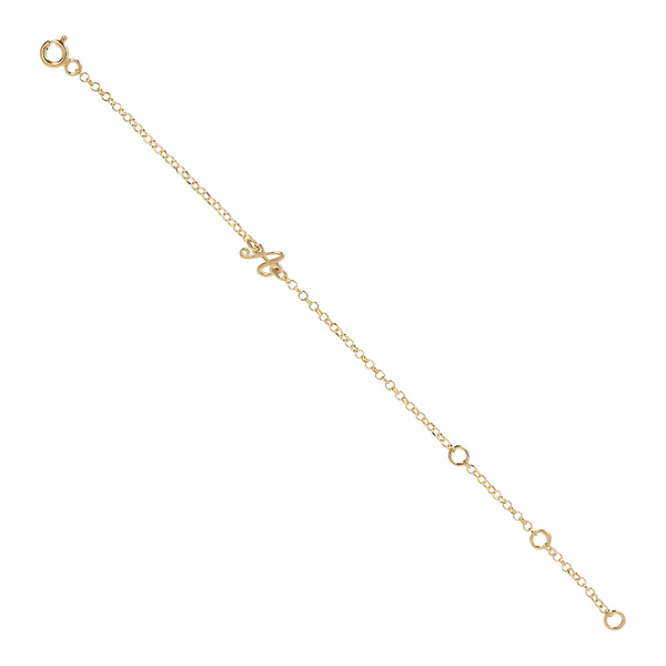 Baby bracelet with initial
