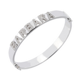 Bracelet with name in precious zirconia