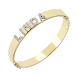 Bracelet with name in precious zirconia