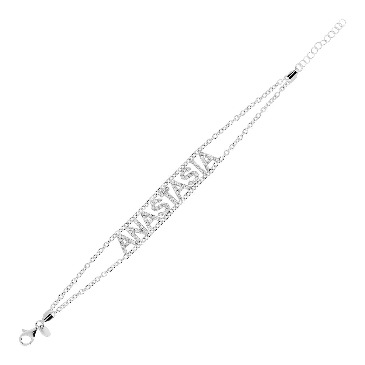 Bracciale con lettere personalizzate - L DI LINDA