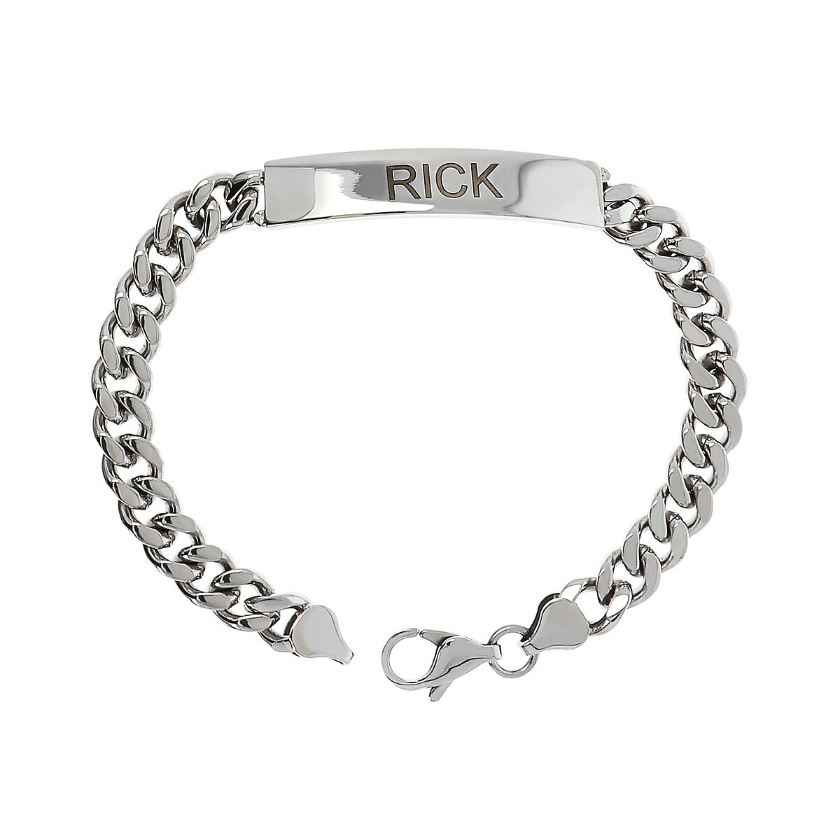 Bracciale da Uomo con placchetta personalizzata - L DI LINDA