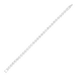 Tennis bracelet with zirconia hearts