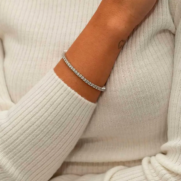Tennis Bracelet in Zirconia with 925 SILVER BASE