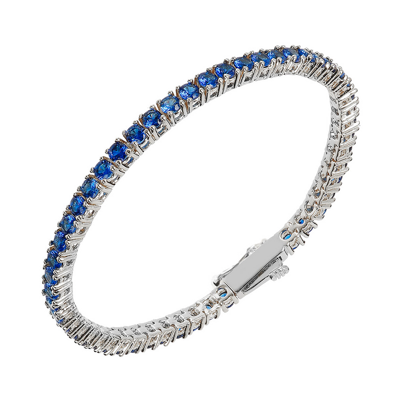Tennis Bracelet with Colored Zircons